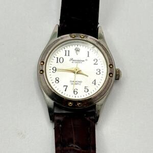 Silver & brown Gruen Watch